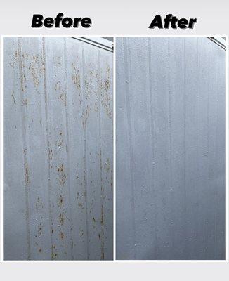 Do you have rusted door? We can help! 
Rust removed, door painted!