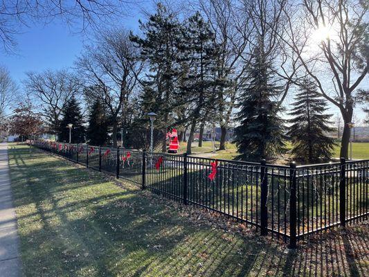 Forest View, Illinois has a gem of a public park, seen here in early December 2022.