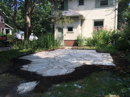 Patio just after installation