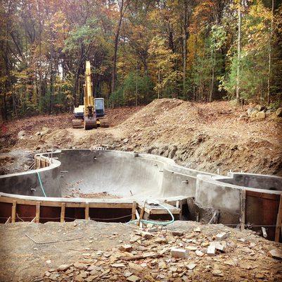 Building a gunite pool