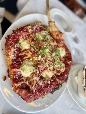 Long bone veal parmigiana... this could feed several people