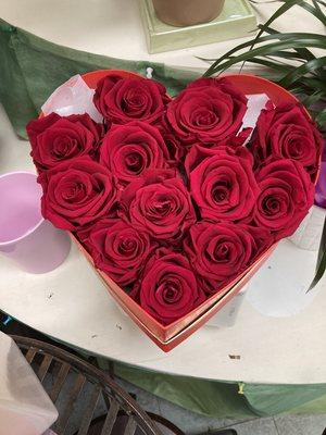 Rose heart box