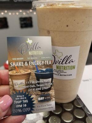 My delicious smoothie their business card.