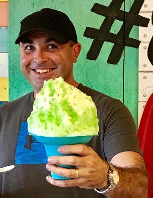 Medium lime shaved ice