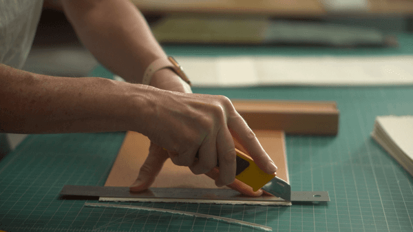 B-Roll shot of the bookbinding process.