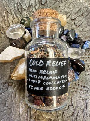 Organic Cold Relief herbal tea blend, made in house!