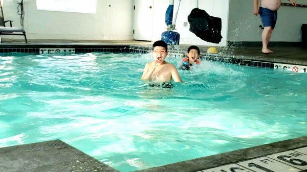 My kids LOVED the pool. Their smiles tell everything