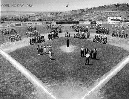 Opening Day 1963 looking south towards Pacific Beach.