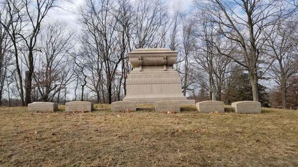 Family plot on hill