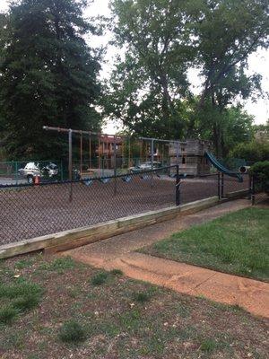 Playground next to church and dog park