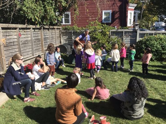 Kids enjoy the live music with Jeff Jam at the Fall fair, an annual PNS tradition!