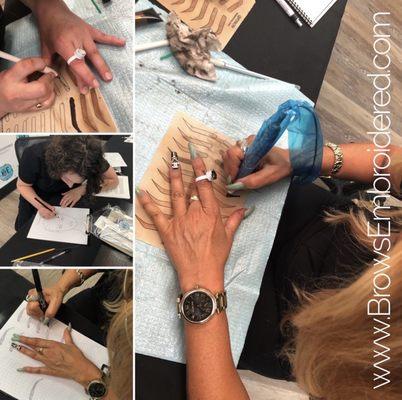 Microblading training with Majestic Esthetics and Brows Embroidered