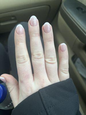 I asked for dip nails, French tips, and i got tips to lengthen my nails