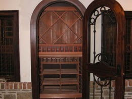 Wine cellar in Cary North Carolina with Redwood Wine Racking