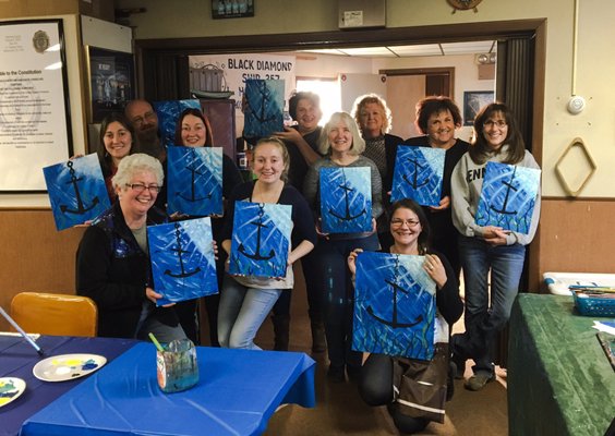 Paint night at Black Diamond Navy Club!