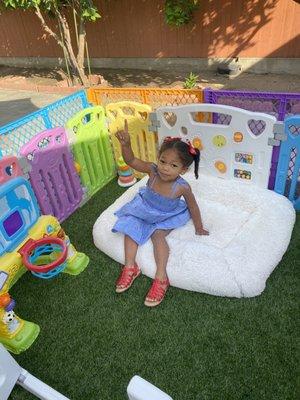 Large newly renovated play area at luck start