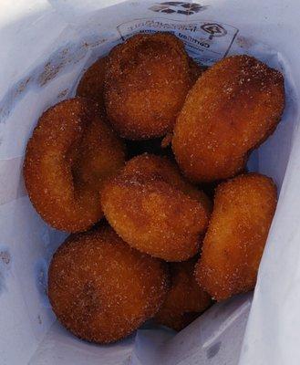 Close up view of mini donuts from the Carpe Donut guys! Yummy