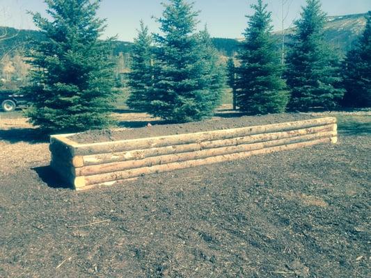 Log faced timber raised vegetable garden!