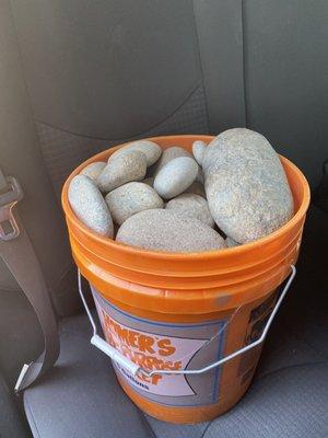 5 dollars for a whole buckets worth of rocks !!!