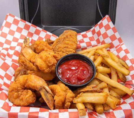 Catfish, Shrimp, and Fries