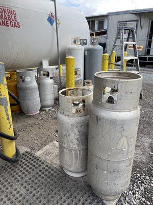 Five dollars to property dispose of old propane tanks.