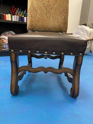 Genuine leather upholstering