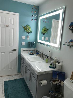 Completed bathroom.