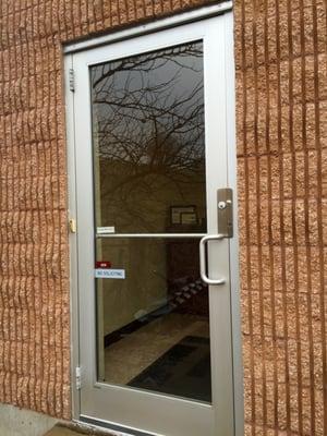 Commercial glass door