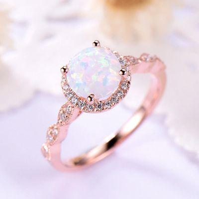 opal silver ring