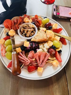 Individual charcuterie platter