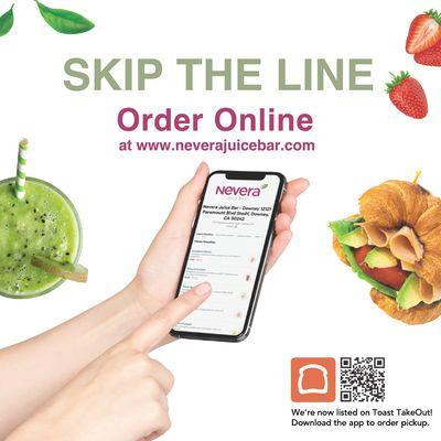 Skip the line. Order Online.