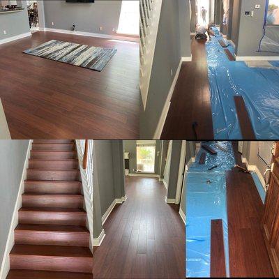 Installation of laminate flooring