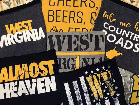 Our selection of $6.00 West Virginia Tees!