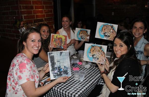 Make Your Own Photo Canvas at Bars + Crafts at Village Pourhouse in NYC.