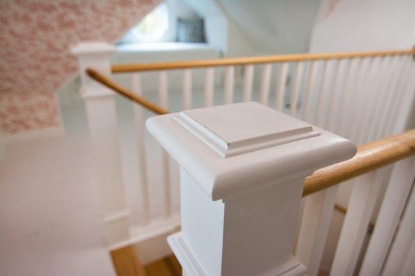 New railings on the new staircase