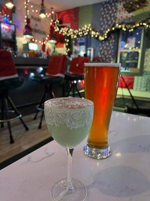 Santa's Helper (mint & chocolate drink) a beer called "V-4-Vienna"