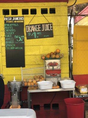 Now serving: Fresh juices