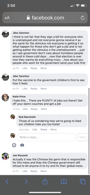 Katie doesn't think that starving Americans should get supplemented Unemployment Compensation.