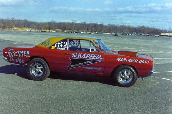 SK Speed 1968 Dodge Dart back in 1969
 10 sec 1/4 mile ET back then all motor 4spd with poly tires!!