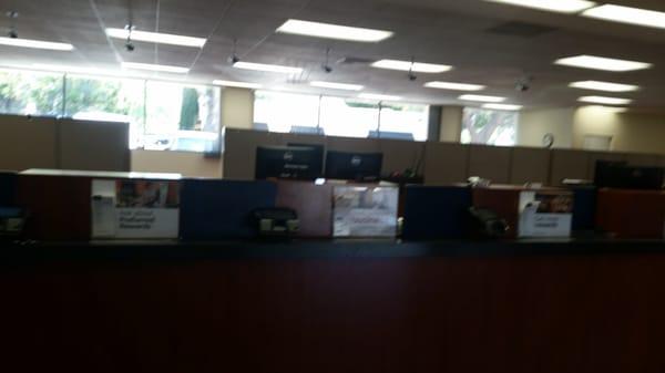 Typically stocked Bank of America full of employees