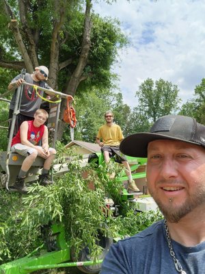 Matthew, his son Abel, and crew Shane, and lil Matt