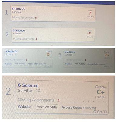 Check out this 3 month progress with Bright Brains tutoring sessions. Amazing progress ! From an F to A C+ . Real results !