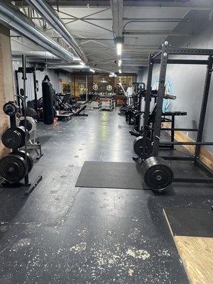 Weight lifting area.