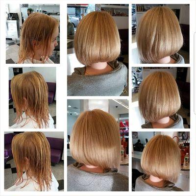 Long lob hair cut