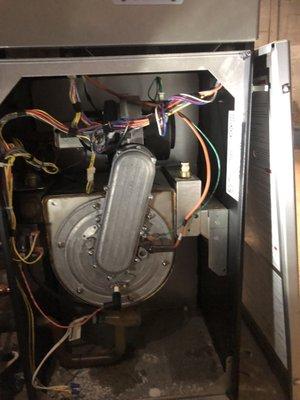 Burnham Alpine boiler fall service. This customer won't get stuck with no heat in the winter