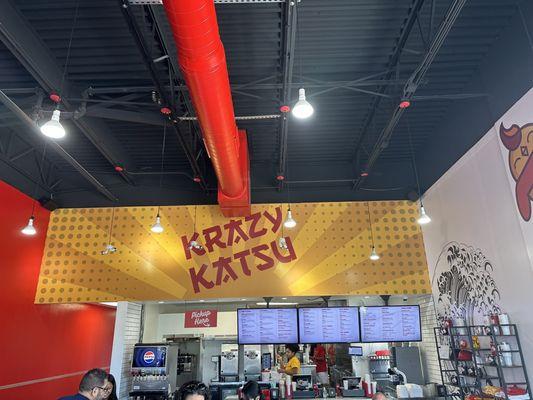 Order counter at Krazy Katsu