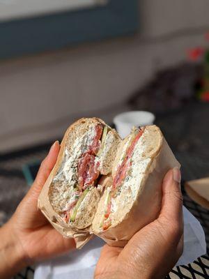 Lox of Moxie Sandwich @bilalandjesseatfood