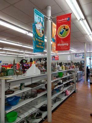 View toward front with banners @goodwill #tuesday #christmaseve @yelpcincy