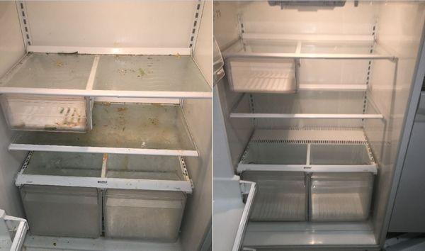 Before and After Fridge Clean. Move Out Clean.