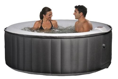 Swim Time Portable Inflatable Spa - Black Gray